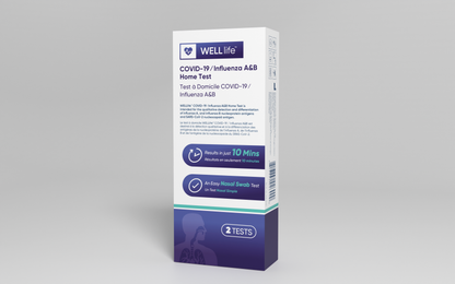 WELLlife Covid-19/Flu A&B Home Test,Health Canada Approved
