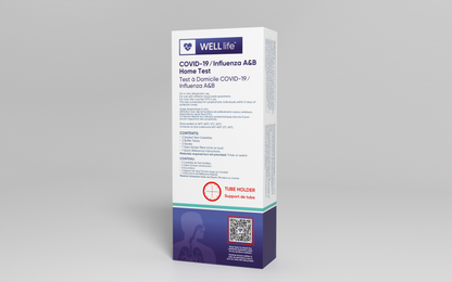 WELLlife Covid-19/Flu A&B Home Test,Health Canada Approved