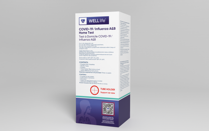 WELLlife Covid-19/Flu A&B Home Test,Health Canada Approved