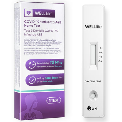WELLlife Covid-19/Flu A&B Home Test,Health Canada Approved