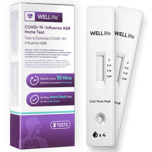 WELLlife Covid-19/Flu A&B Home Test,Health Canada Approved